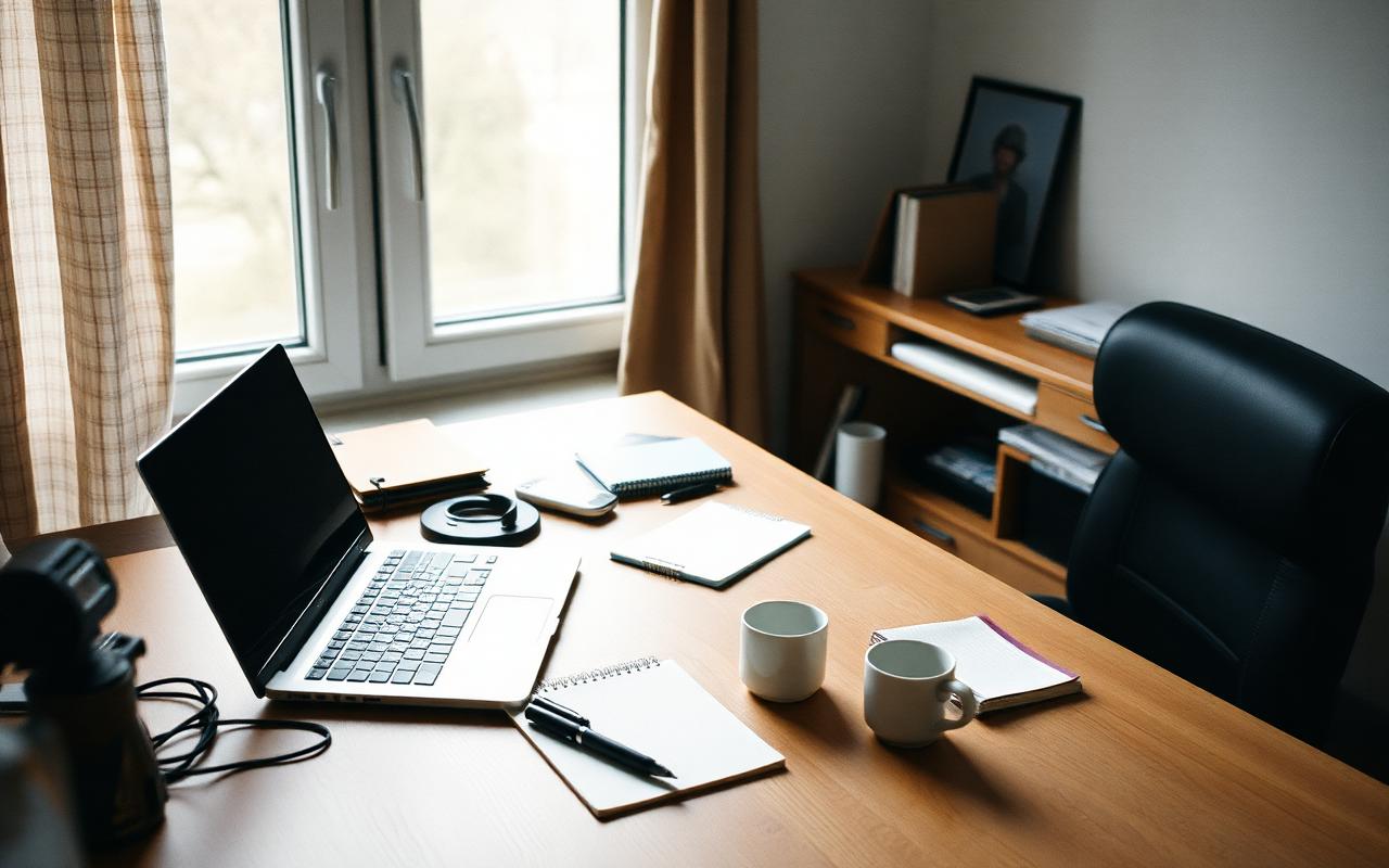 Person arbeitet verdeckt am Laptop während Krankschreibung